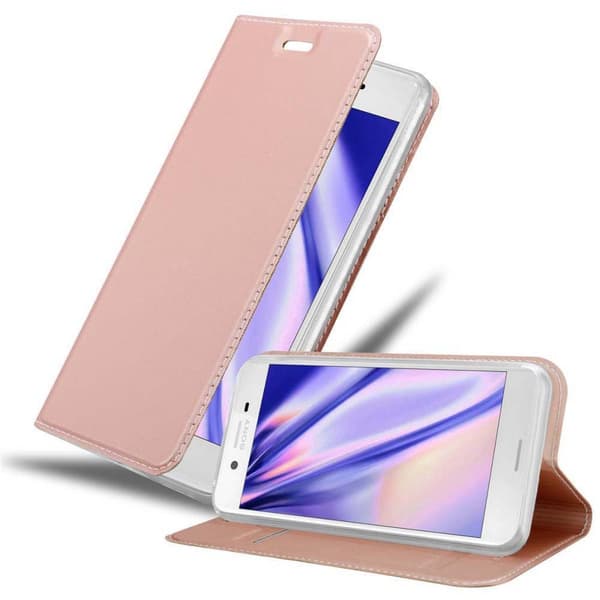 Sony Xperia X Suojakotelo Suojakuori Lompakkokotelo Matkapuhelinkotelo jossa magneettisuljenta, jalusta-toiminto ja korttitasku LASIKKO RUUSUKULLA