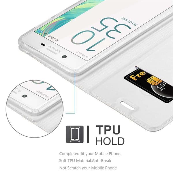 Sony Xperia X Suojakotelo Suojakuori Lompakkokotelo Matkapuhelinkotelo jossa magneettisuljenta, jalusta-toiminto ja korttitasku
