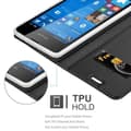 Miniatyrbilde 9 av 11: Deksel til Nokia Lumia 550 Lommebokdeksel med magnetisk lukking, stativfunksjon og kortlomme