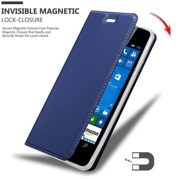 Nokia Lumia 550 Suojakotelo Suojakuori Lompakkokotelo Matkapuhelinkotelo jossa magneettisuljenta, jalusta-toiminto ja korttitasku