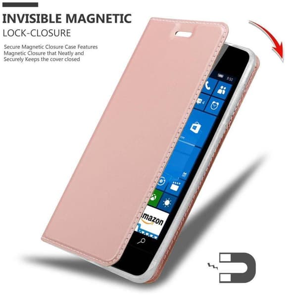 Nokia Lumia 550 Suojakotelo Suojakuori Lompakkokotelo Matkapuhelinkotelo jossa magneettisuljenta, jalusta-toiminto ja korttitasku