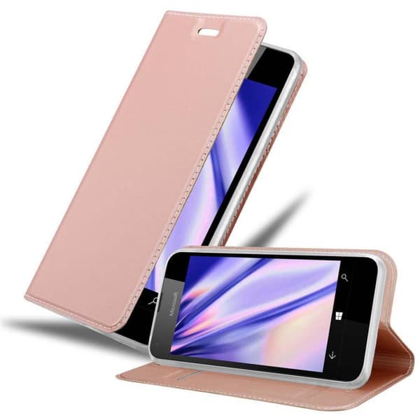Deksel til Nokia Lumia 550 Lommebokdeksel med magnetisk lukking, stativfunksjon og kortlomme