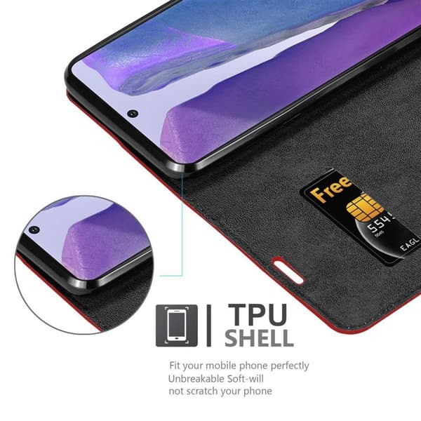 Samsung Galaxy NOTE 20 Suojakotelo Suojakuori Lompakkokotelo Matkapuhelinkotelo jossa magneettisuljenta, jalusta-toiminto ja korttitasku