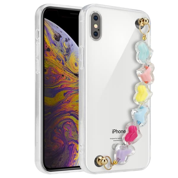 Deksel til iPhone XS MAX Silikondeksel med håndleddslenke