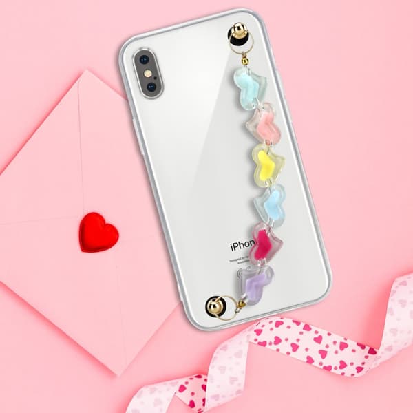 Deksel til iPhone XS MAX Silikondeksel med håndleddslenke