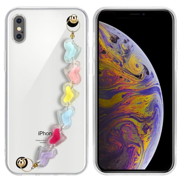 Deksel til iPhone XS MAX Silikondeksel med håndleddslenke