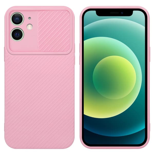 Deksel til iPhone 12 MINI med kamerabeskyttelse Bonbon rosa