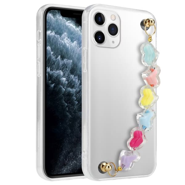 iPhone 11 PRO Suojakuori Suojakotelo Joustavasta TPU-silikonista valmistettu suojakuori jossa on ranneketju