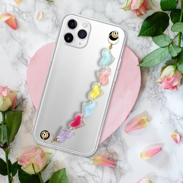 iPhone 11 PRO Suojakuori Suojakotelo Joustavasta TPU-silikonista valmistettu suojakuori jossa on ranneketju