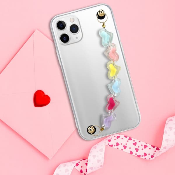 iPhone 11 PRO Suojakuori Suojakotelo Joustavasta TPU-silikonista valmistettu suojakuori jossa on ranneketju