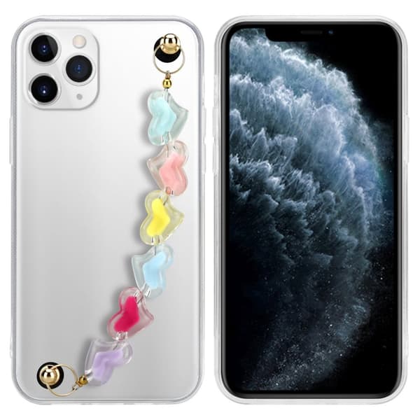 iPhone 11 PRO Suojakuori Suojakotelo Joustavasta TPU-silikonista valmistettu suojakuori jossa on ranneketju