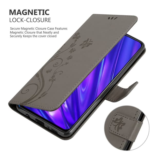 Realme 5 / 5i / 6i / C3 Suojakotelo Suojakuori Lompakkokotelo Matkapuhelinkotelo Kukat jossa on magneettisuljenta, jalusta-toiminto ja korttipaikat