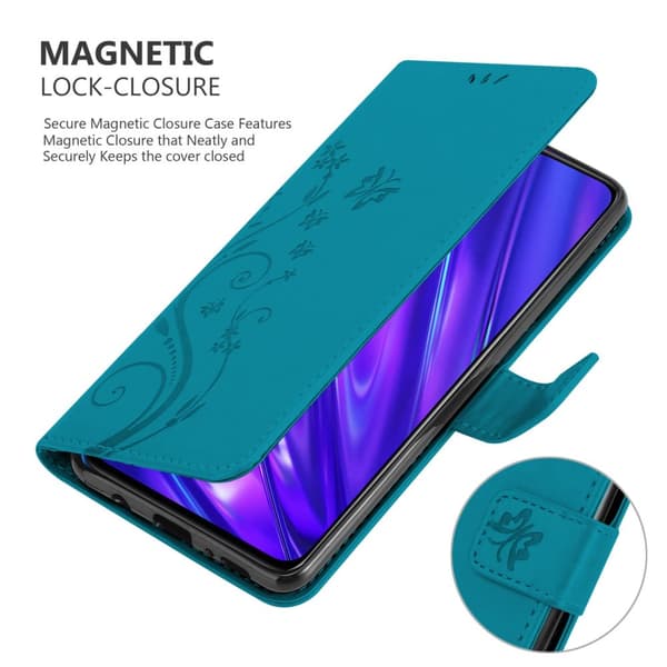 Realme 5 / 5i / 6i / C3 Suojakotelo Suojakuori Lompakkokotelo Matkapuhelinkotelo Kukat jossa on magneettisuljenta, jalusta-toiminto ja korttipaikat