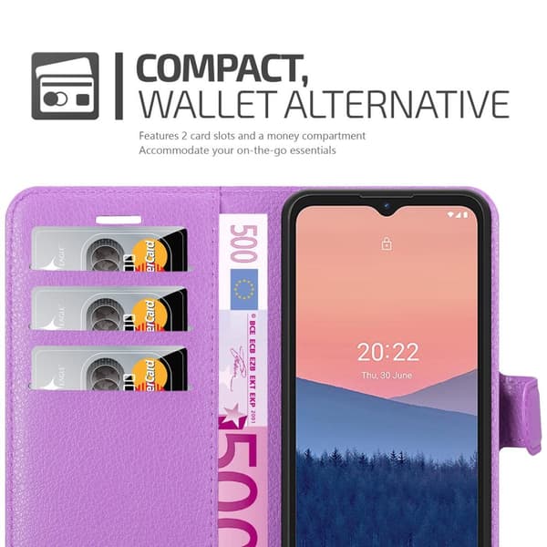 Nokia C21 Suojakotelo Lompakkokotelo Matkapuhelinkotelo Suojakuori jossa magneettisuljenta, jalusta-toiminto ja korttitasku
