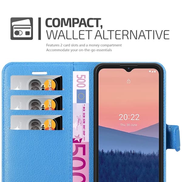 Nokia C21 Suojakotelo Lompakkokotelo Matkapuhelinkotelo Suojakuori jossa magneettisuljenta, jalusta-toiminto ja korttitasku