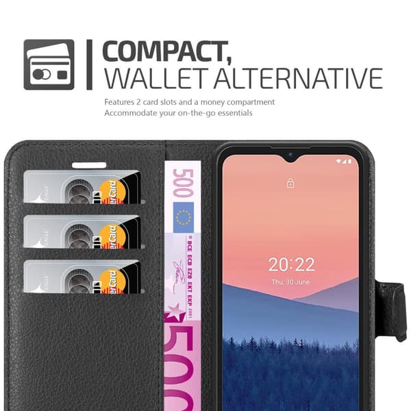 Nokia C21 Suojakotelo Lompakkokotelo Matkapuhelinkotelo Suojakuori jossa magneettisuljenta, jalusta-toiminto ja korttitasku