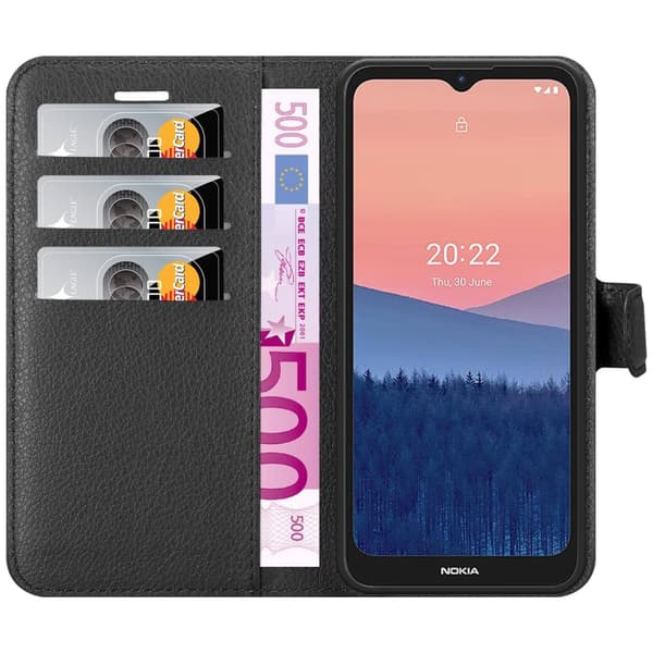 Nokia C21 Suojakotelo Lompakkokotelo Matkapuhelinkotelo Suojakuori jossa magneettisuljenta, jalusta-toiminto ja korttitasku
