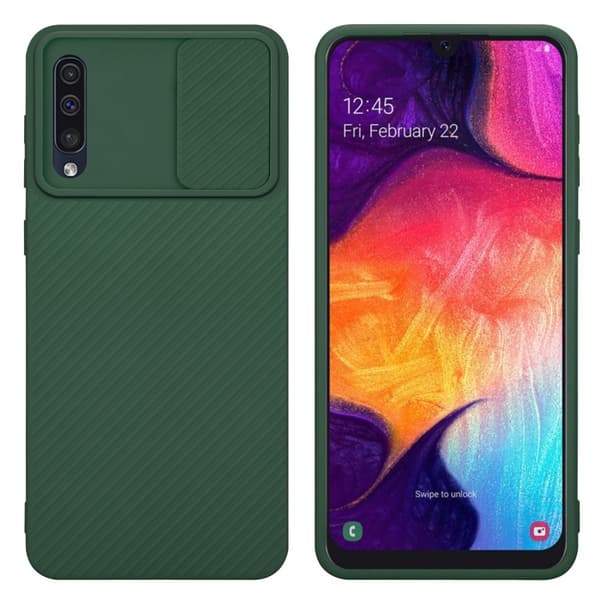 Samsung Galaxy A50 4G / A50s / A30s Suojakuori Suojakotelo joka on valmistettu joustavasta TPU-silikonista ja jossa on kameran suojaus CANDY VIHREÄ