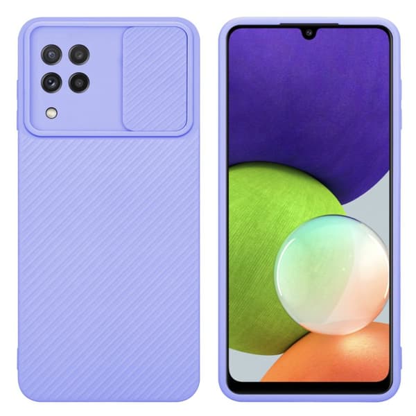 Deksel til Samsung Galaxy A22 4G med kamerabeskyttelse Bonbon Lila
