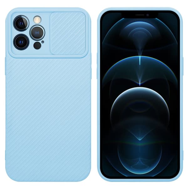 Deksel til iPhone 12 PRO MAX med kamerabeskyttelse Bonbon blå