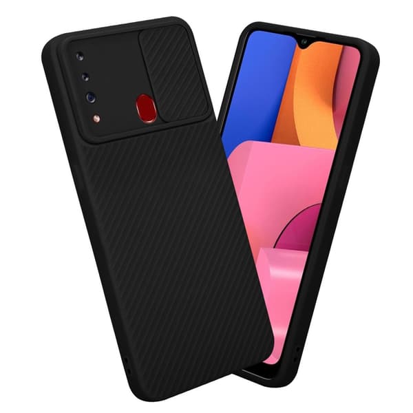 Deksel til Samsung Galaxy A20s med kamerabeskyttelse