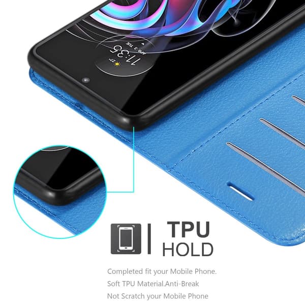 Deksel til Motorola EDGE 20 PRO / EDGE S PRO Lommebokdeksel med magnetisk lukking, stativfunksjon og kortlomme