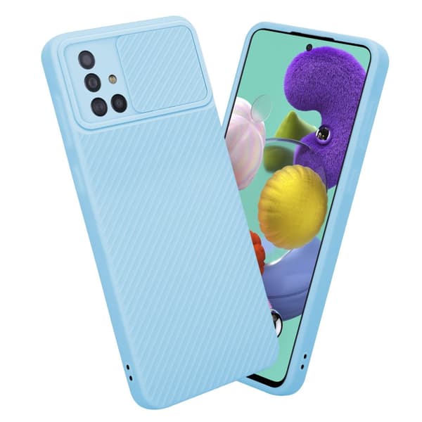Samsung Galaxy A51 4G / M40s Skal Fodral av flexibel TPU-silikon och med kameraskydd Mobilskydd Case Cover