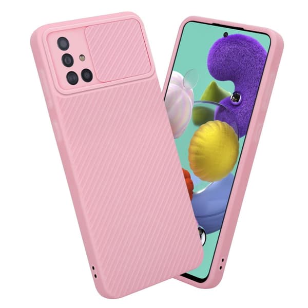 Samsung Galaxy A51 4G / M40s Skal Fodral av flexibel TPU-silikon och med kameraskydd Mobilskydd Case Cover