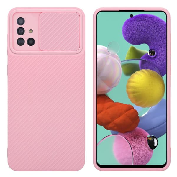 Samsung Galaxy A51 4G / M40s Skal Fodral av flexibel TPU-silikon och med kameraskydd Mobilskydd Case Cover
