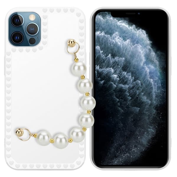 Deksel til iPhone 12 PRO Silikondeksel med håndleddslenke