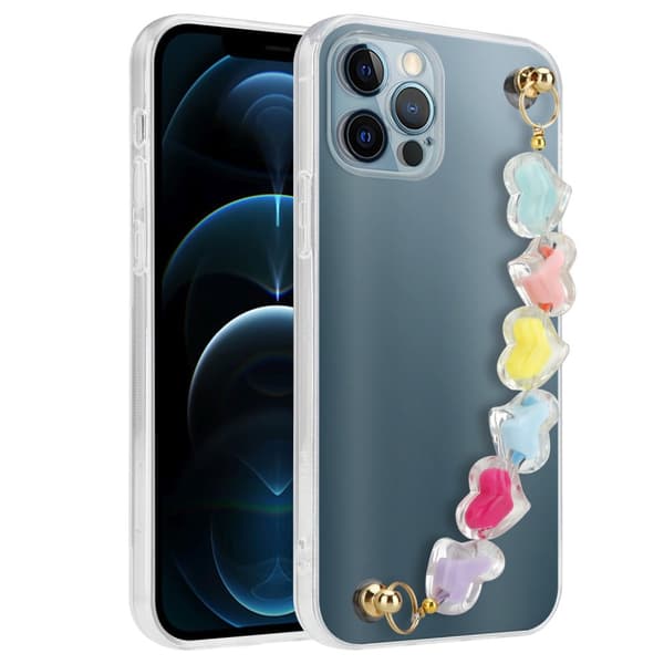 Deksel til iPhone 12 PRO Silikondeksel med håndleddslenke