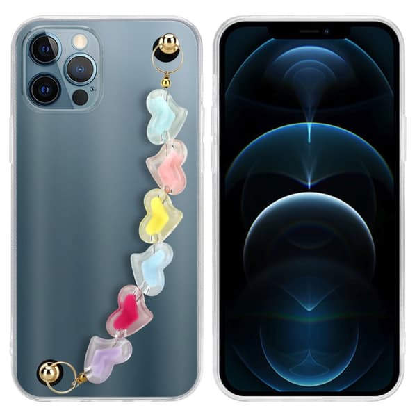 Deksel til iPhone 12 PRO Silikondeksel med håndleddslenke