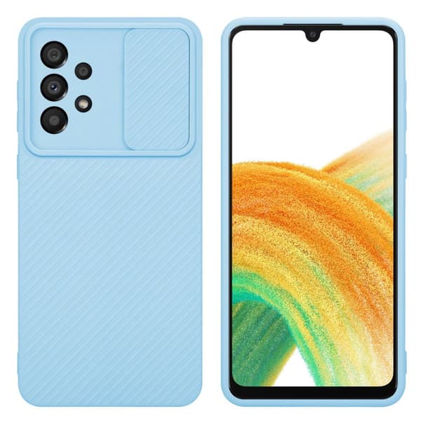 Samsung Galaxy A33 5G Suojakuori Suojakotelo joka on valmistettu joustavasta TPU-silikonista ja jossa on kameran suojaus