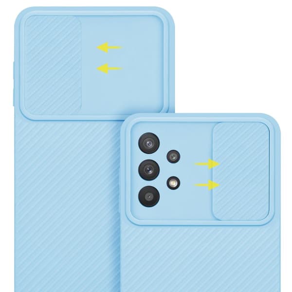 Samsung Galaxy A32 5G Skal Fodral av flexibel TPU-silikon och med kameraskydd Mobilskydd Case Cover