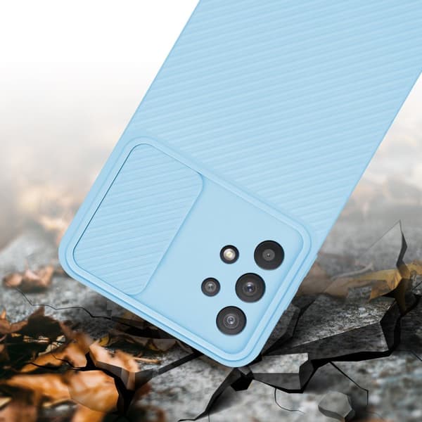 Samsung Galaxy A32 5G Skal Fodral av flexibel TPU-silikon och med kameraskydd Mobilskydd Case Cover