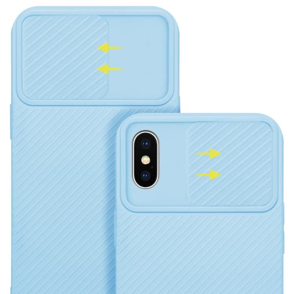 iPhone X / XS Skal Fodral av flexibel TPU-silikon och med kameraskydd Mobilskydd Case Cover