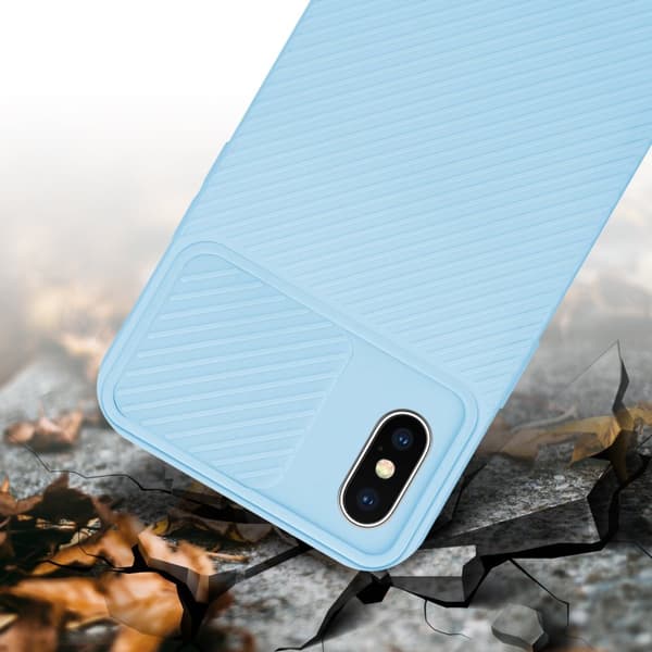 iPhone X / XS Skal Fodral av flexibel TPU-silikon och med kameraskydd Mobilskydd Case Cover
