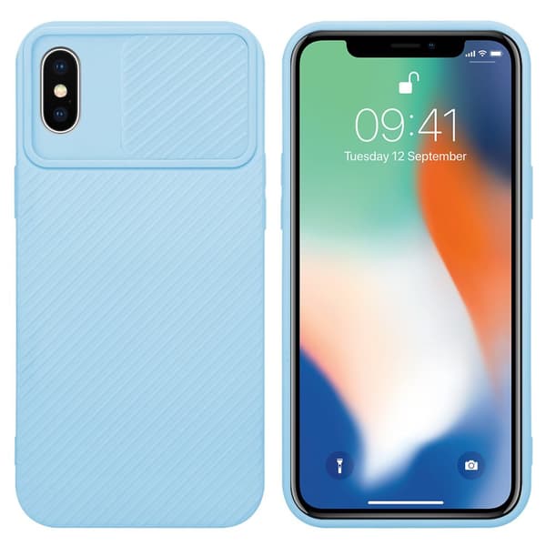 iPhone X / XS Skal Fodral av flexibel TPU-silikon och med kameraskydd Mobilskydd Case Cover