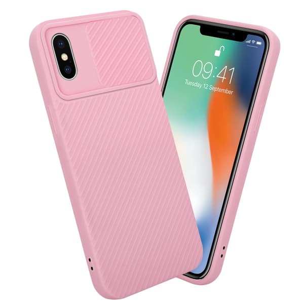 iPhone X / XS Skal Fodral av flexibel TPU-silikon och med kameraskydd Mobilskydd Case Cover