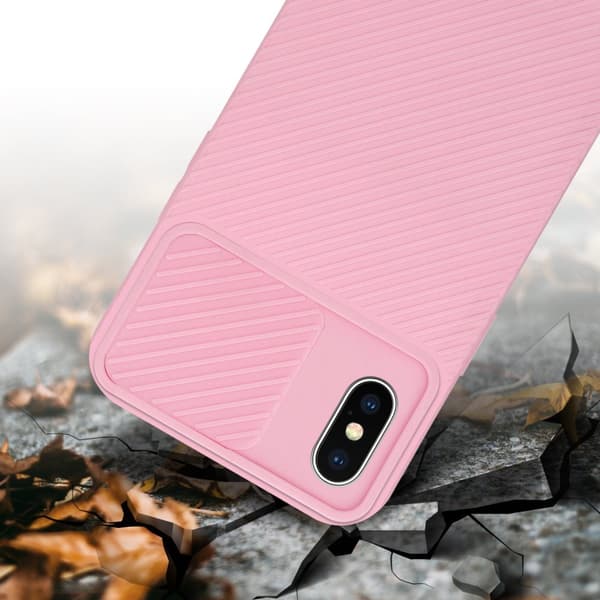 iPhone X / XS Skal Fodral av flexibel TPU-silikon och med kameraskydd Mobilskydd Case Cover