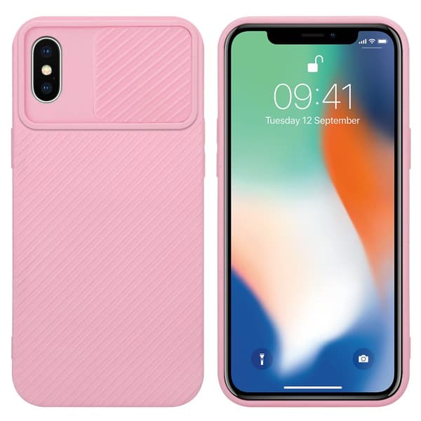 iPhone X / XS Skal Fodral av flexibel TPU-silikon och med kameraskydd Mobilskydd Case Cover