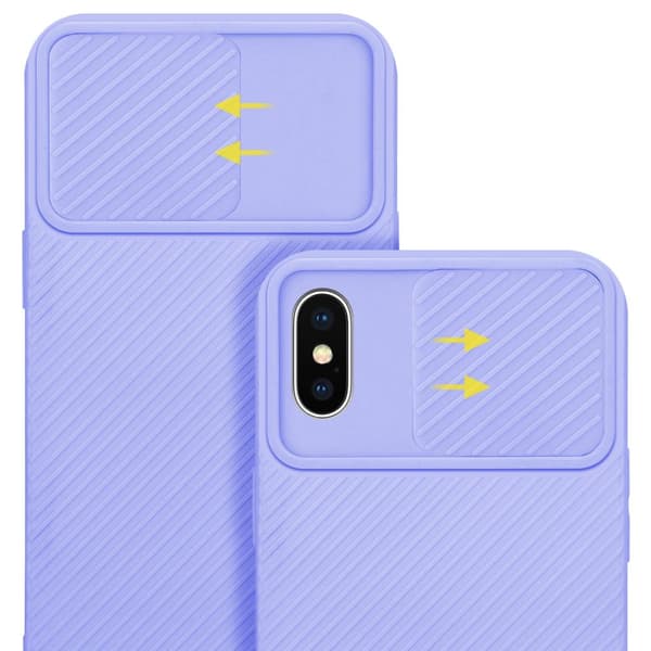 iPhone X / XS Skal Fodral av flexibel TPU-silikon och med kameraskydd Mobilskydd Case Cover