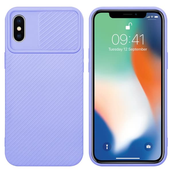 iPhone X / XS Skal Fodral av flexibel TPU-silikon och med kameraskydd Mobilskydd Case Cover