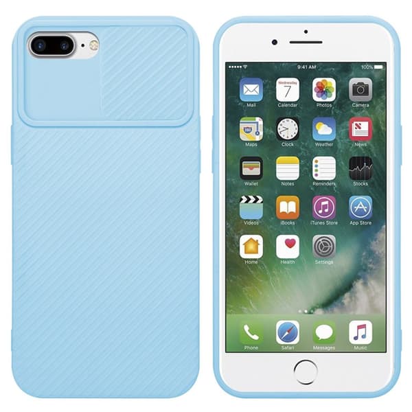 iPhone 7 PLUS / 7S PLUS / 8 PLUS Skal Fodral av flexibel TPU-silikon och med kameraskydd Mobilskydd Case Cover