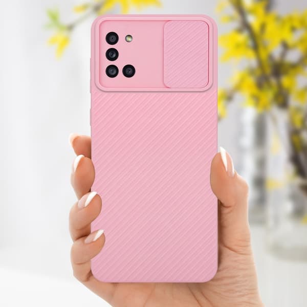 Samsung Galaxy A31 Suojakuori Suojakotelo joka on valmistettu joustavasta TPU-silikonista ja jossa on kameran suojaus