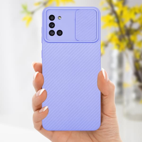 Samsung Galaxy A31 Suojakuori Suojakotelo joka on valmistettu joustavasta TPU-silikonista ja jossa on kameran suojaus