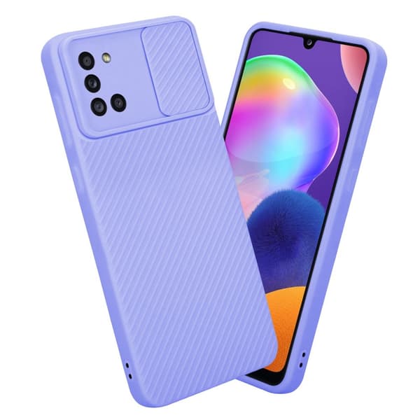 Samsung Galaxy A31 Suojakuori Suojakotelo joka on valmistettu joustavasta TPU-silikonista ja jossa on kameran suojaus