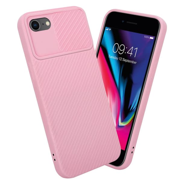 iPhone 7 / 7S / 8 / SE 2020 Suojakuori Suojakotelo joka on valmistettu joustavasta TPU-silikonista ja jossa on kameran suojaus