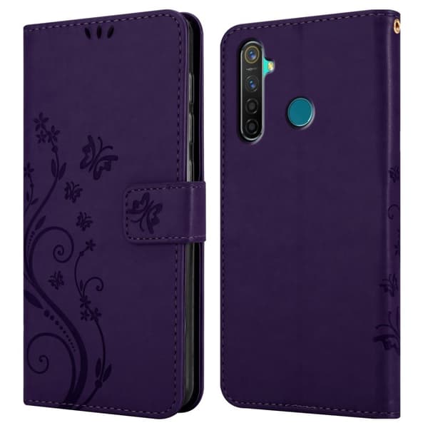 Realme 5 PRO / Realme Q Pungetui Cover Blomster ()