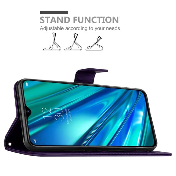 Realme 5 PRO / Realme Q Suojakotelo Suojakuori Lompakkokotelo Matkapuhelinkotelo Kukat jossa on magneettisuljenta, jalusta-toiminto ja korttipaikat